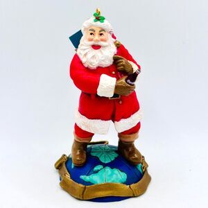 VINTAGE 1990s Coca-Cola Trim-a-Tree Chirstmas Ornament 1934 Santa with Toy Bag